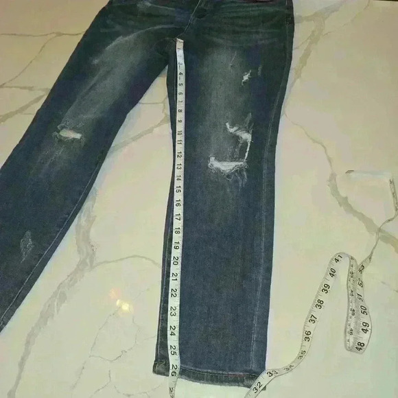 Judy Blue Womens Relaxed Fit Distressed Ankle Jeans Blue Size 31 - Picture 11 of 11